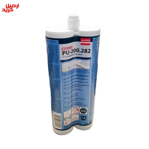 فروش چسب پلی اورتان دوجزئی پانچ طوسی وایس 200.282- Polyurethane Adhesive Cosmo Weiss pu 200-282 900gr- اردبیل خرید