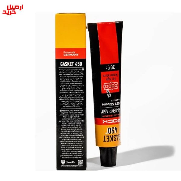 خرید عمده چسب واشر ساز 450 مشکی راک - rock gasket maker 450 black 30gr- چسب سنتر