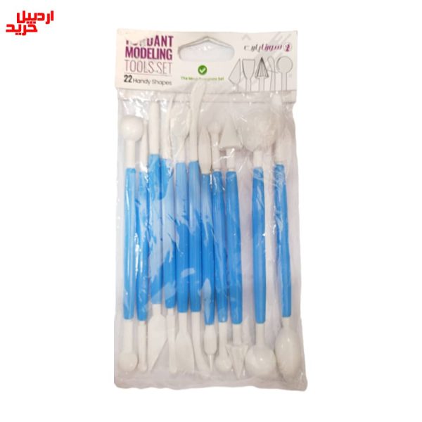 خرید ابزار فوندانت آبی رنگ ست 11 عددی fontdant modeling tools set- اردبیل خرید