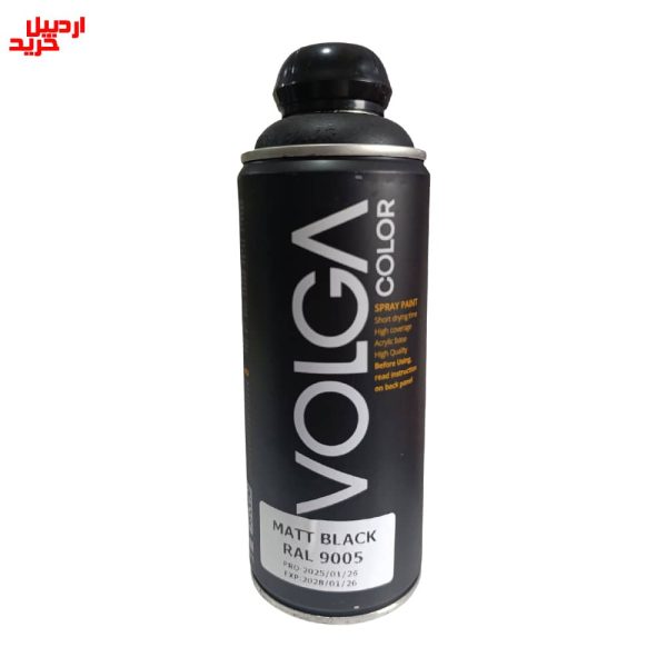 خرید اسپری رنگ مشکی مات ولگا volga spray paint matt black ral 9005 - اردبیل خرید