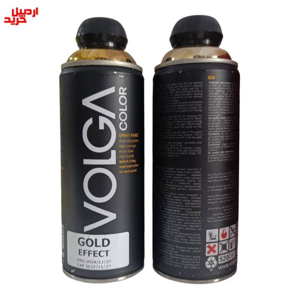 قیمت اسپری رنگ طلایی ولگا (افکت طلایی) volga spray paint gold effect - اردبیل خرید